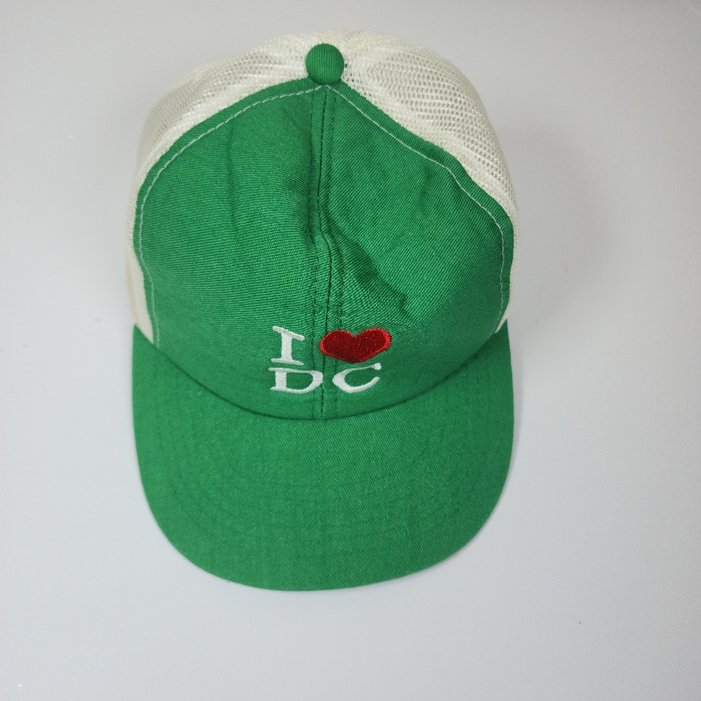 Men Women Baseball Cap Green White Adjustable